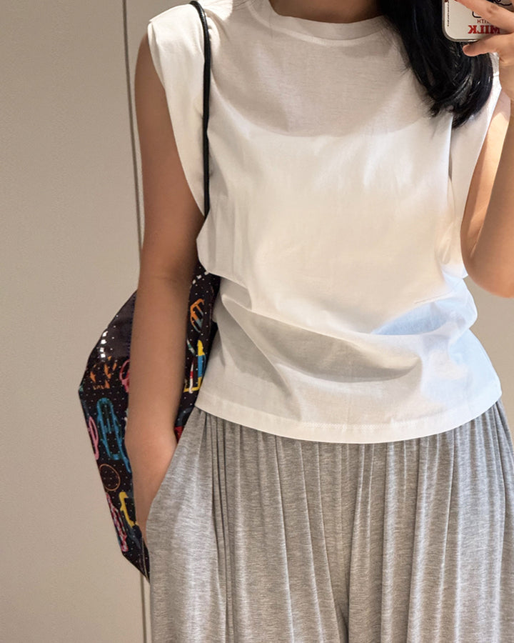 Cotton Cap Sleeveless Top