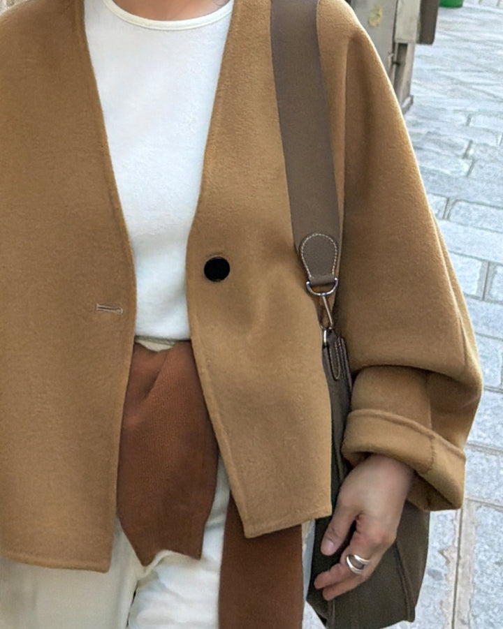 セミハンドメイド ボイルドウール ショートジャケット