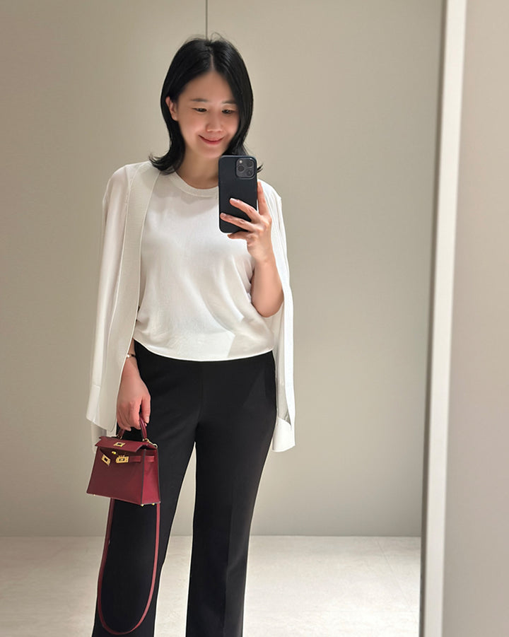 Sleeveless Knit &amp; Open Cardigan Set