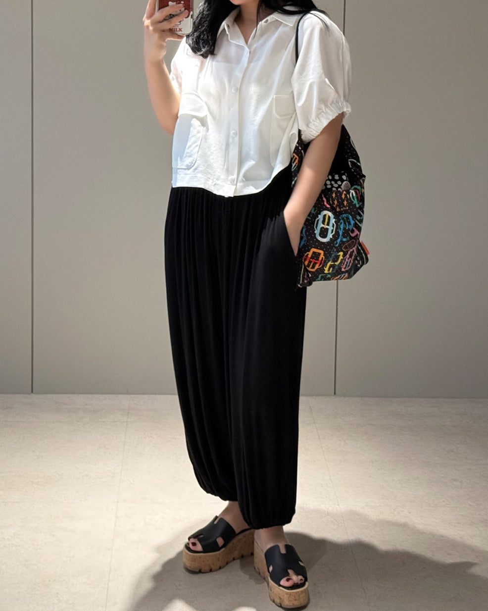 Gathered Harem Jogger Pants