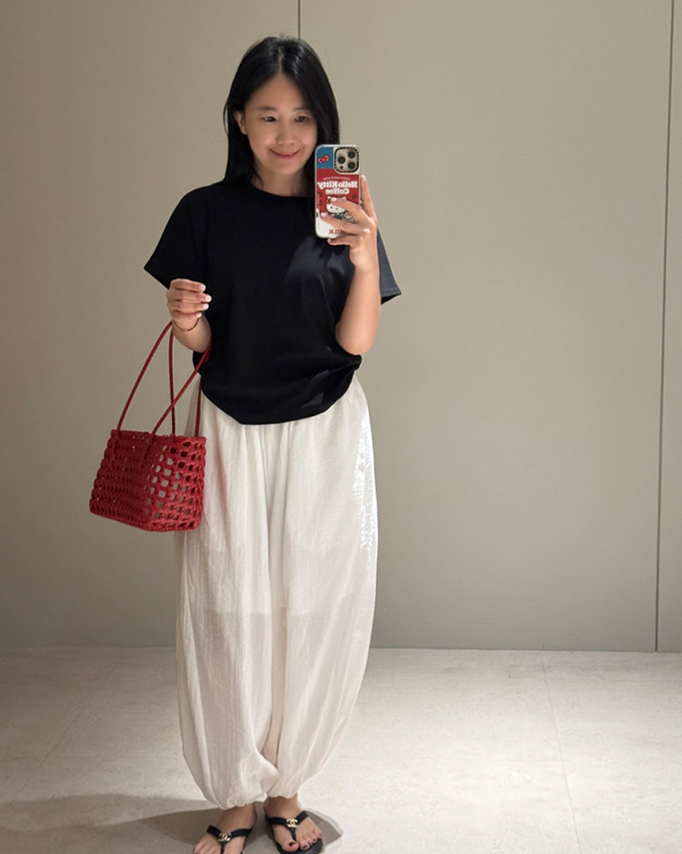 Rayon Blend Balloon Pants