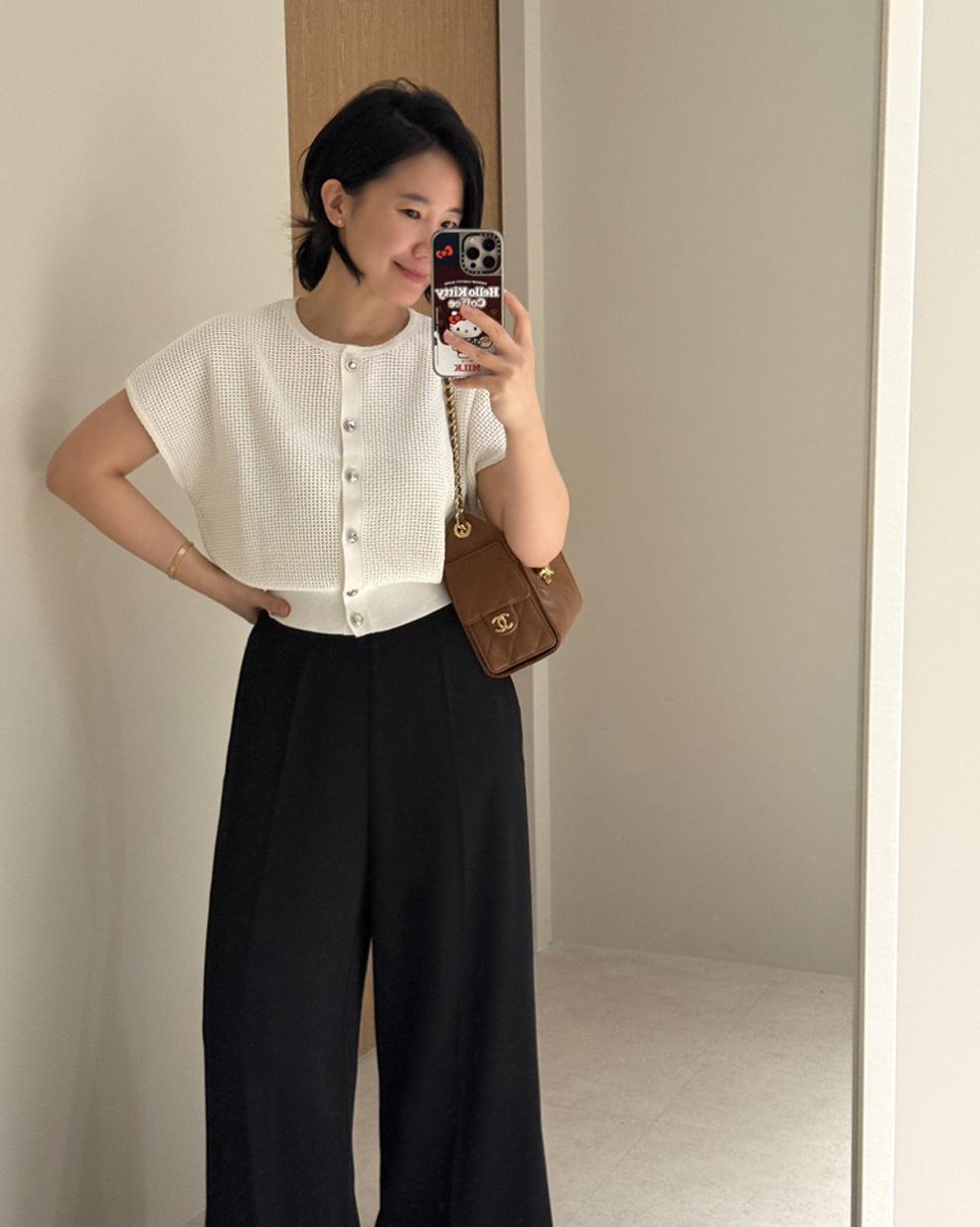 High-Waisted Wide-Leg Trouser Slacks