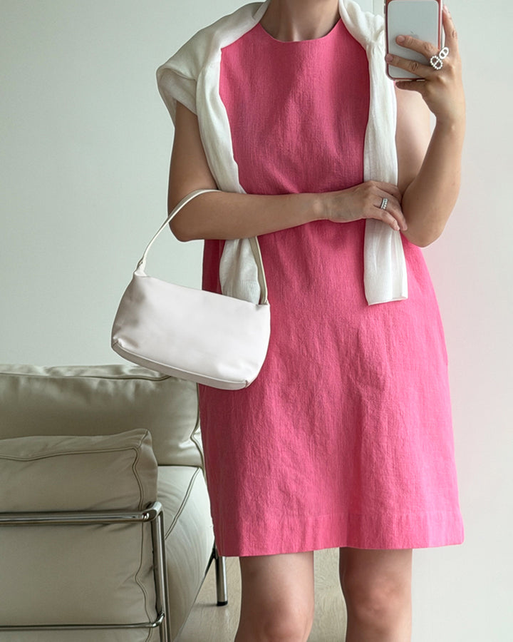 100% Linen Sleeveless A-Line Dress