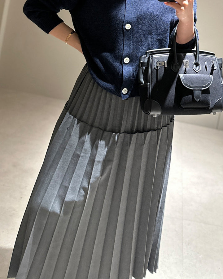 Pleated Sleeveless Tiered Maxi Dress