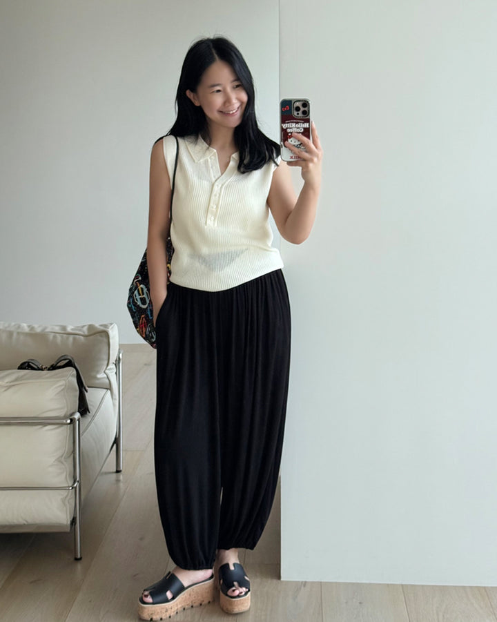 Gathered Harem Jogger Pants