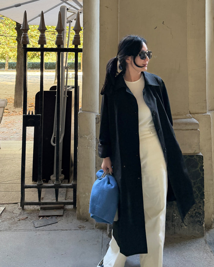 Classic Everyday Minimalist Coat - Black