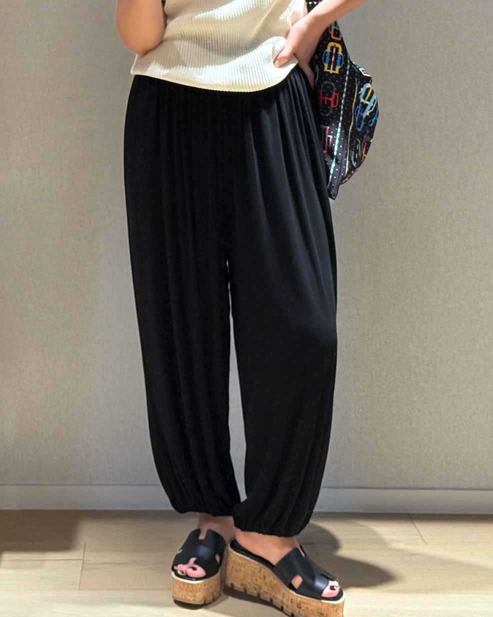 Gathered Harem Jogger Pants