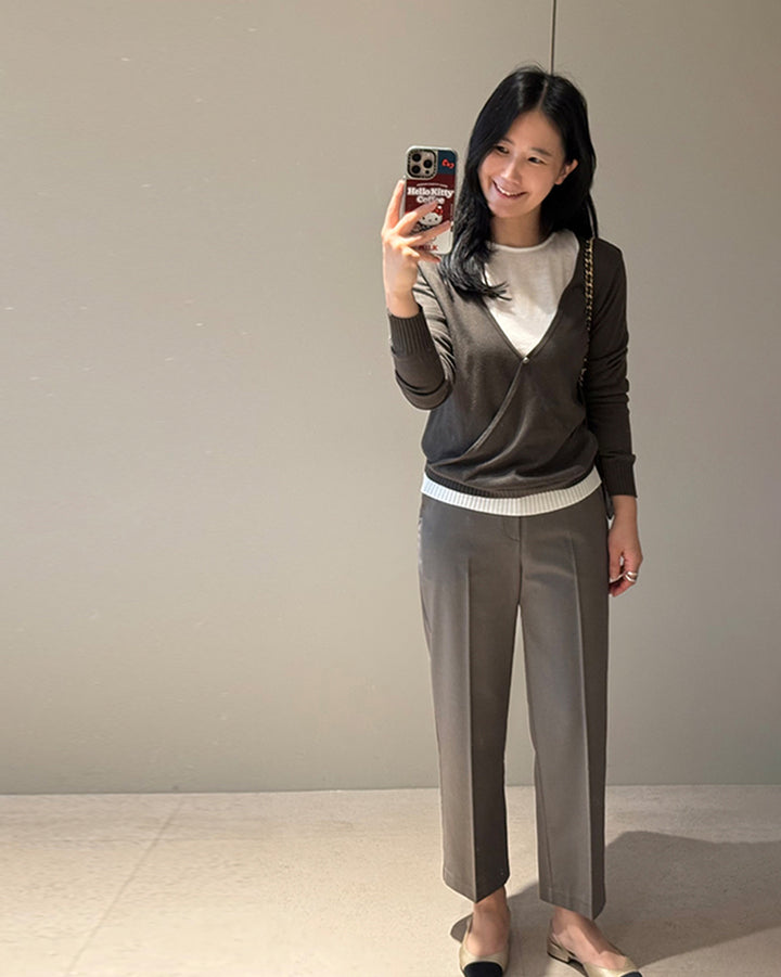 Tailored Pressed Tapered Trousers