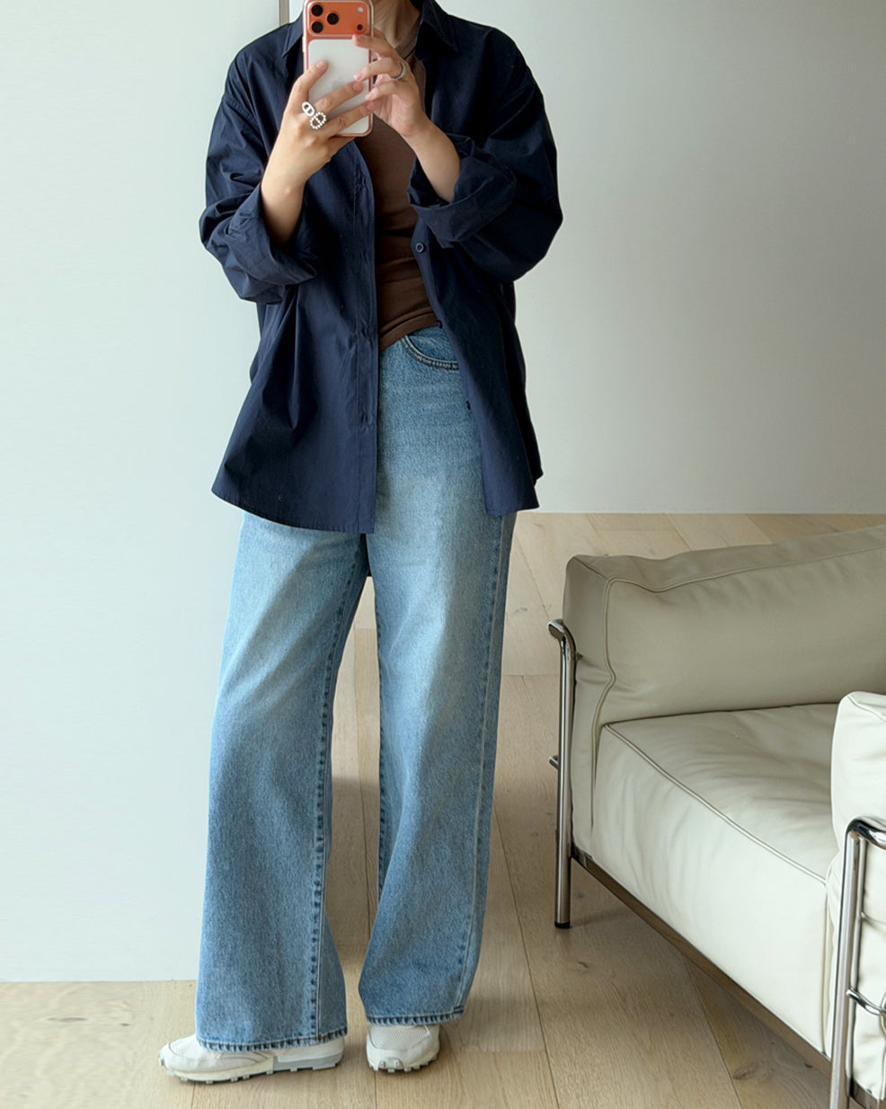 Relaxed Roll-Up Cotton Shirt