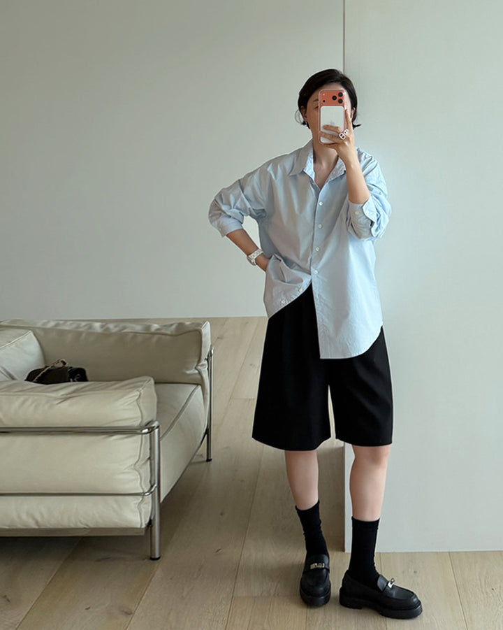 Double-Pleated Tummy-Control Tailored