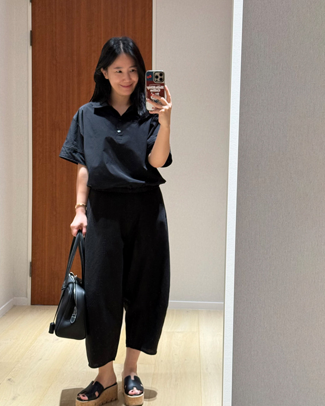 Linen Blend Wide Leg Barrel Pants