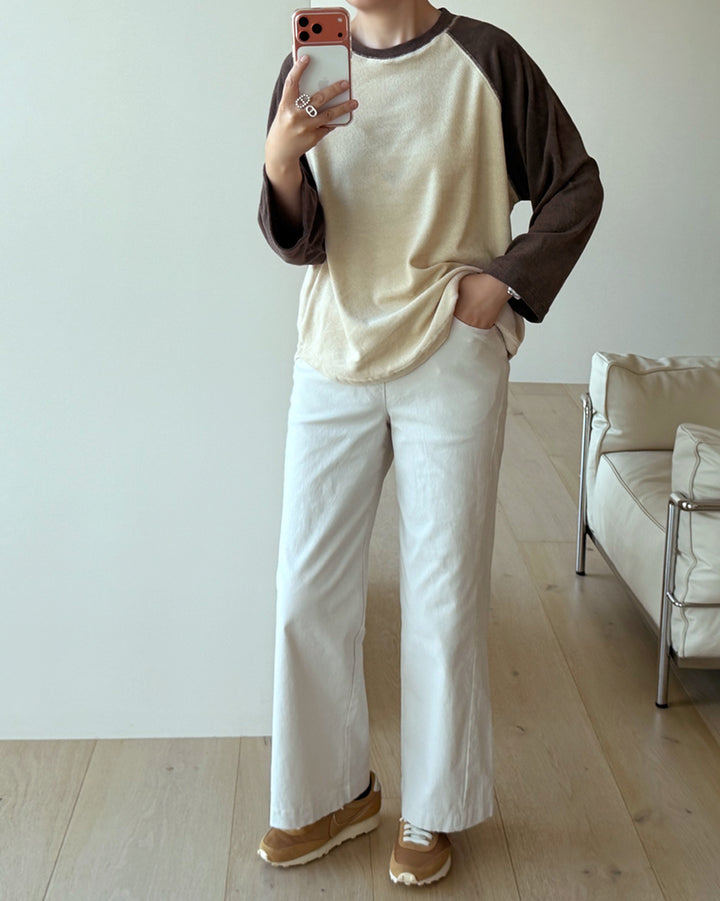 Two-Tone Raglan Sleeve Soft Top