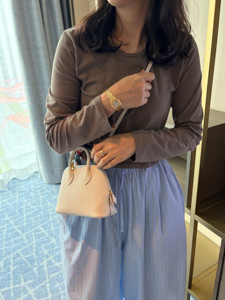 Cropped Long-Sleeve Cotton Tee