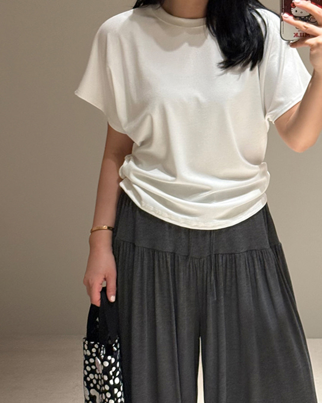 Side-Ruched Short-Sleeve Tee