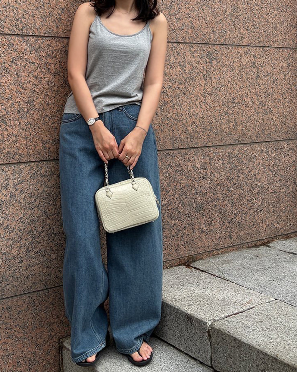 High-Waisted Barrel Wide-Leg Jeans
