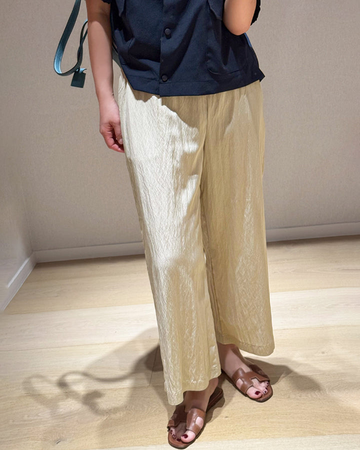 Crinkle Wide Leg Pants