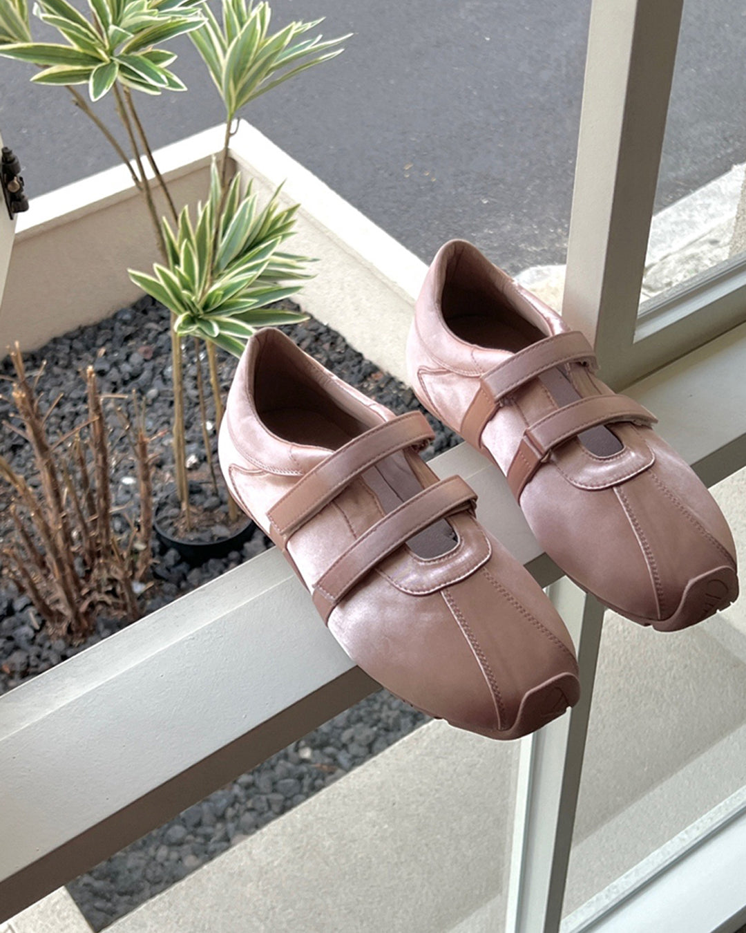 Satin Mary Jane Velcro Sneakers