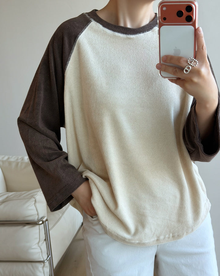 Two-Tone Raglan Sleeve Soft Top