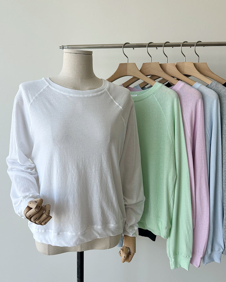 Lightweight Raglan Crewneck Sweatshirt