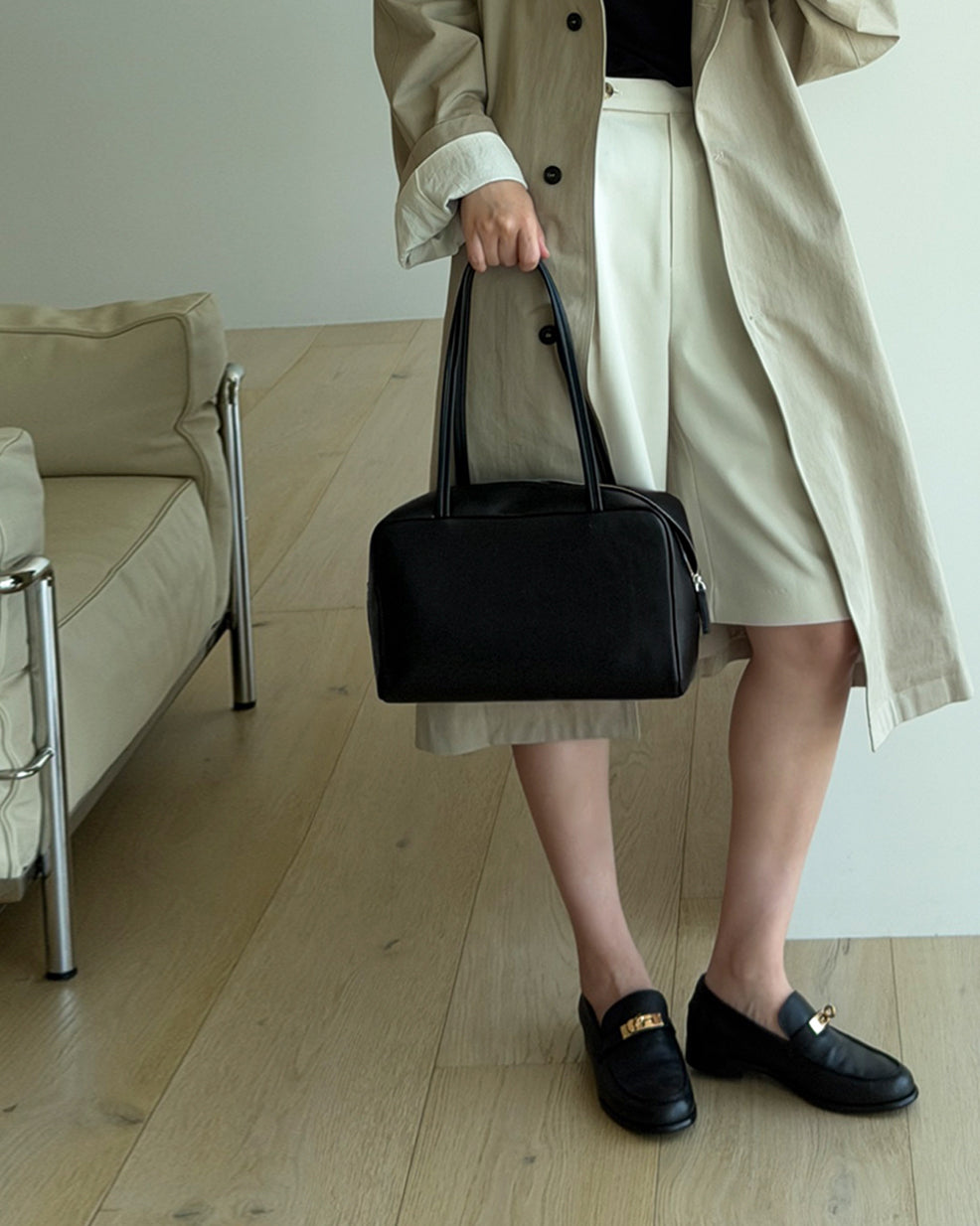 Minimal Lambskin Square Bag