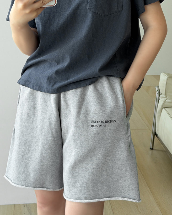 100% Cotton Graphic Sweat Shorts