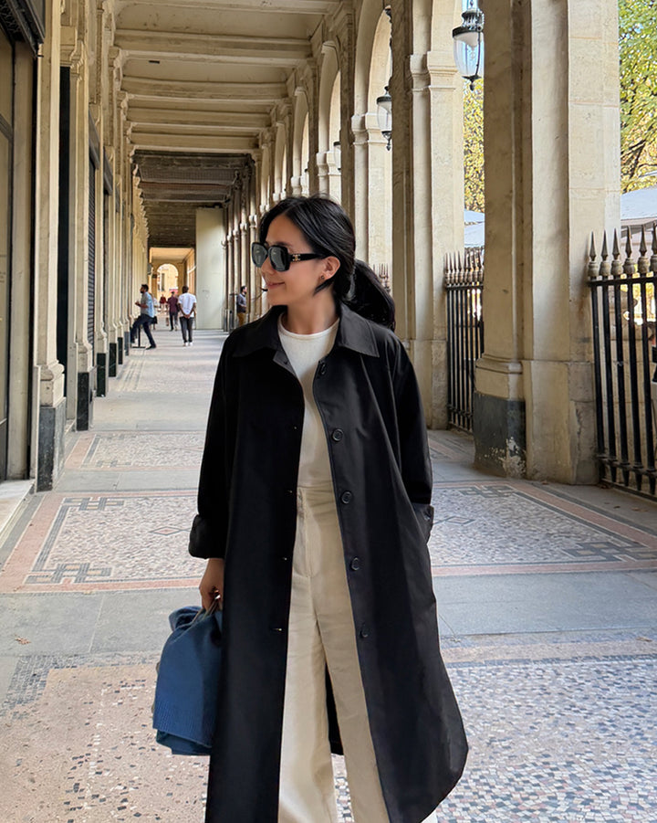 Classic Everyday Minimalist Coat - Black