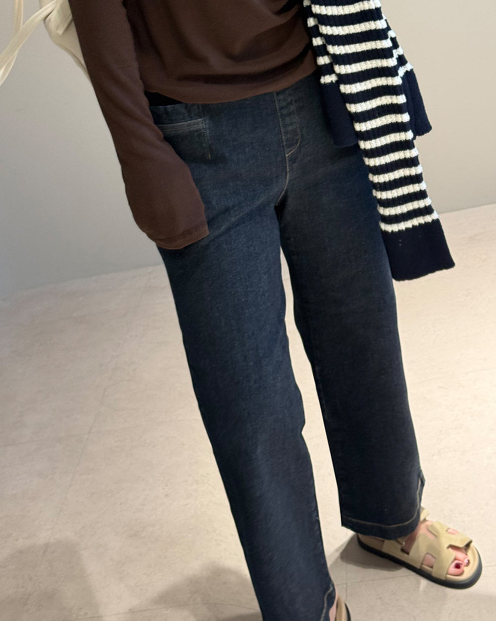 Dark Indigo Wide Straight Denim Pants