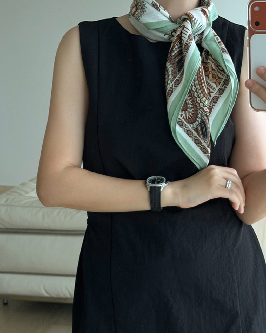 Heritage Geo Silk Scarf