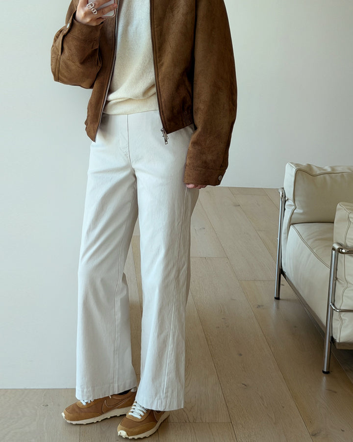 Casual Wide-Leg Cotton Pants