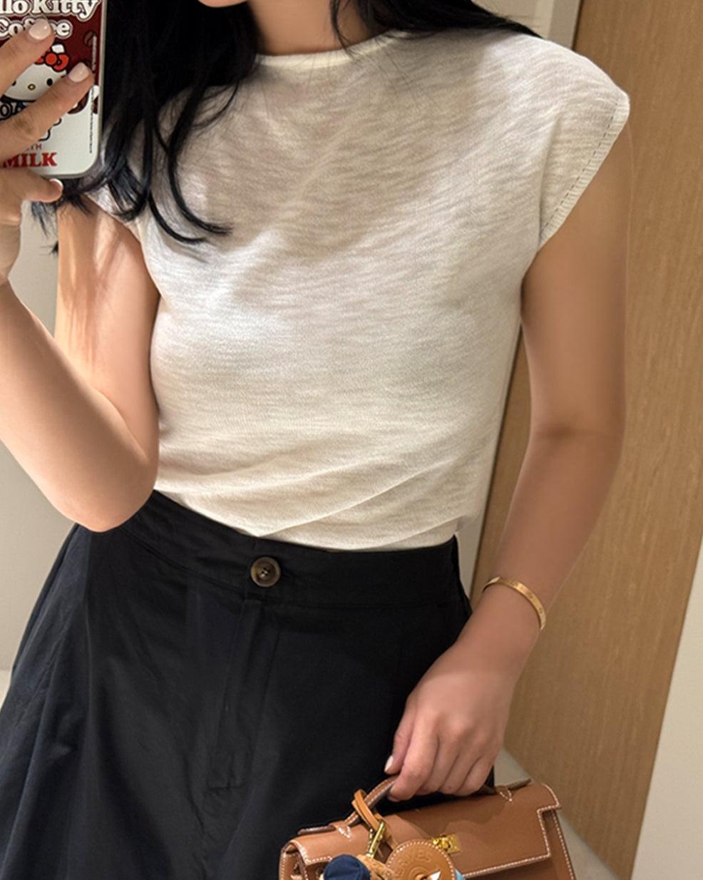 Fine Knit Cap Sleeve Top