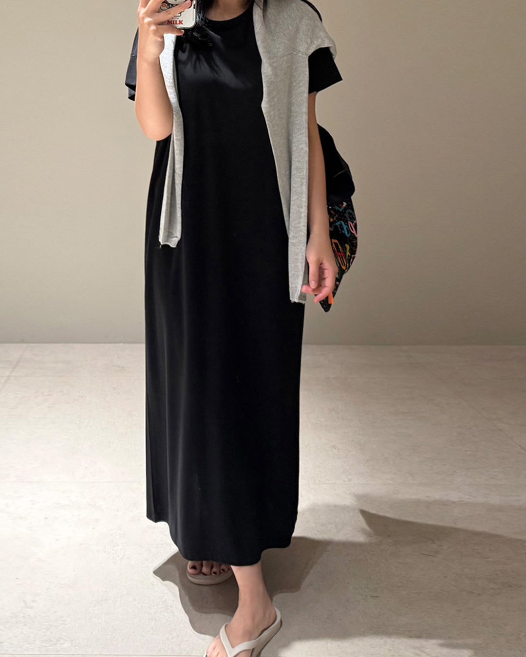 Relaxed Short Sleeve Maxi T-Shirt Dress