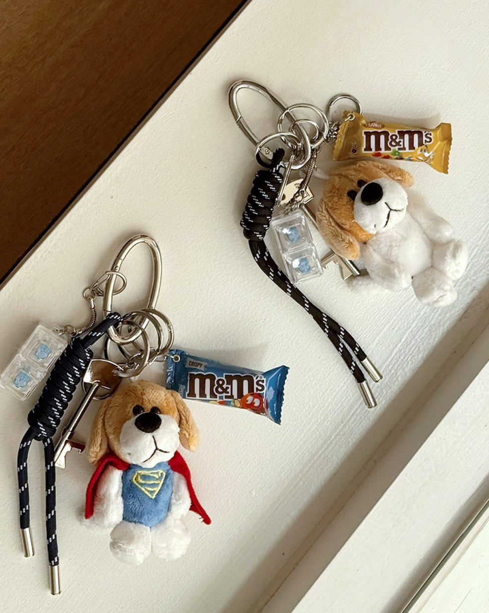 Chunky Puppy Layered Keychain