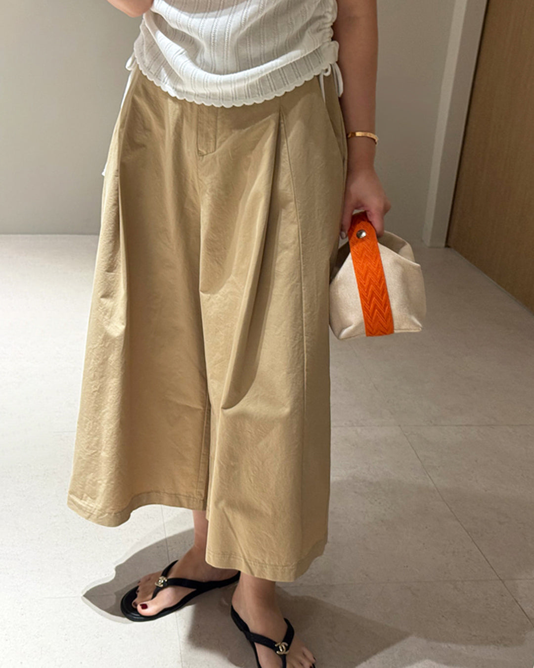 Volume Pleated Wide Pants