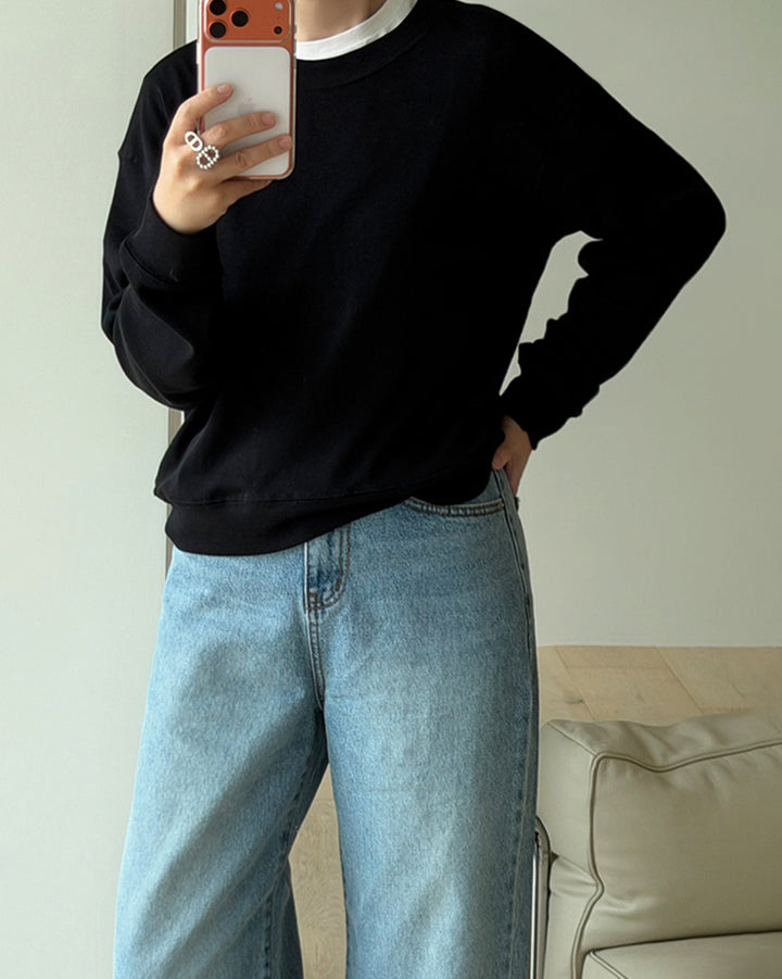 Soft Gauze-Touch Long Sleeve Top
