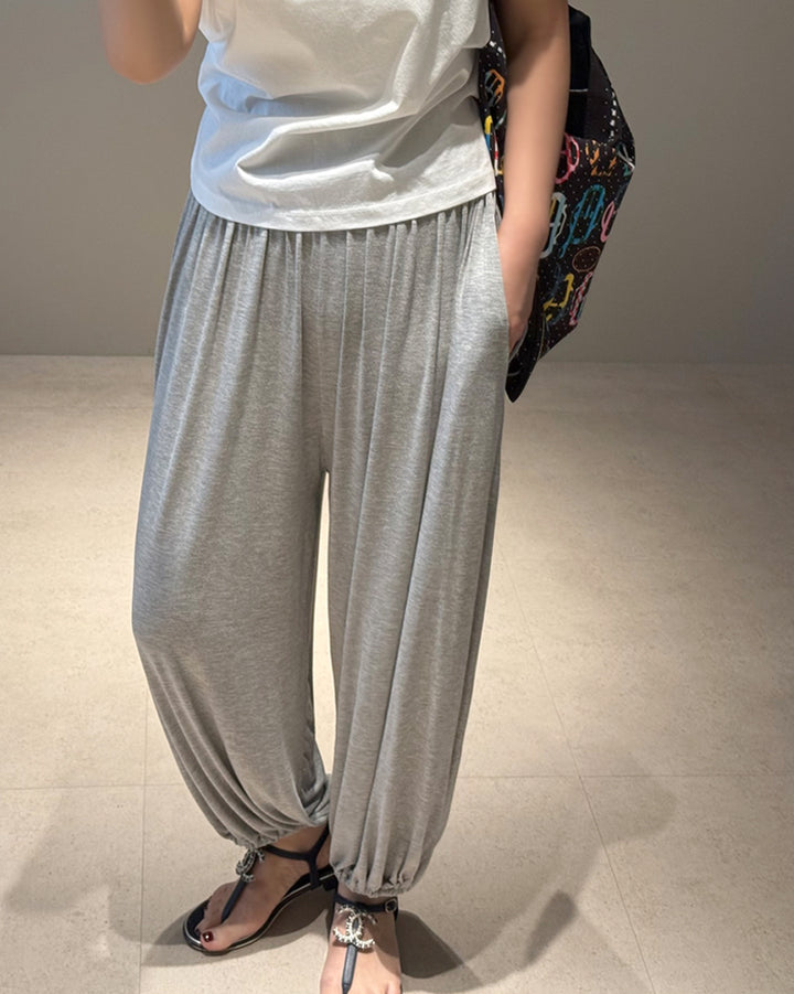 Gathered Harem Jogger Pants