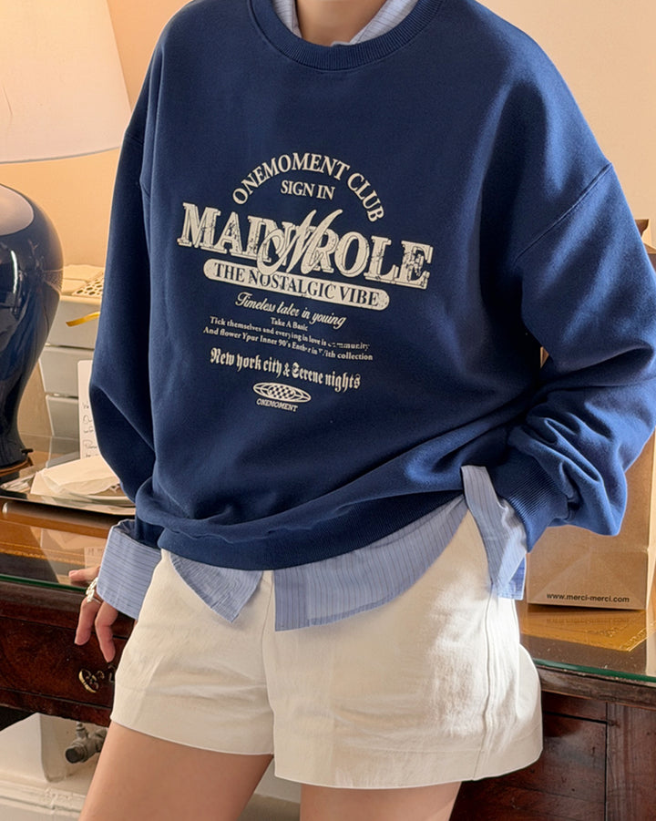 Vintage Graphic Sweatshirt - Blue