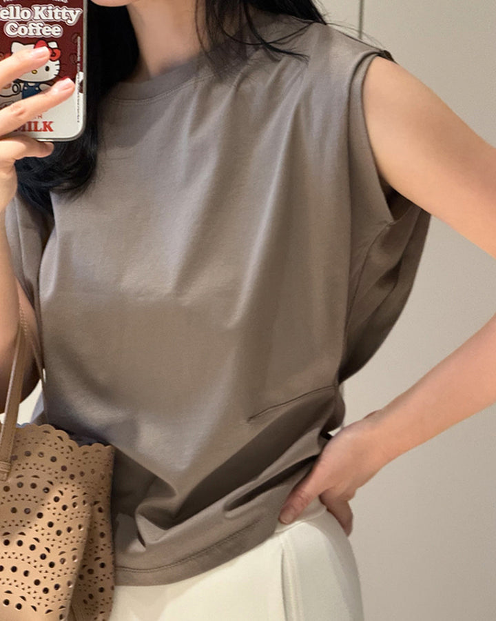 Cotton Cap Sleeveless Top