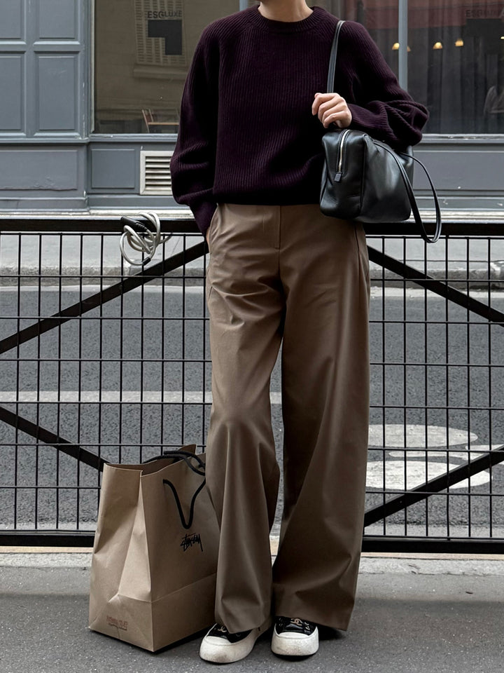 Adjustable Tailored Pinstripe Trousers