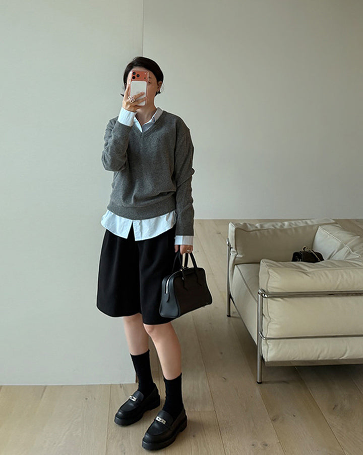 Double-Pleated Tummy-Control Tailored