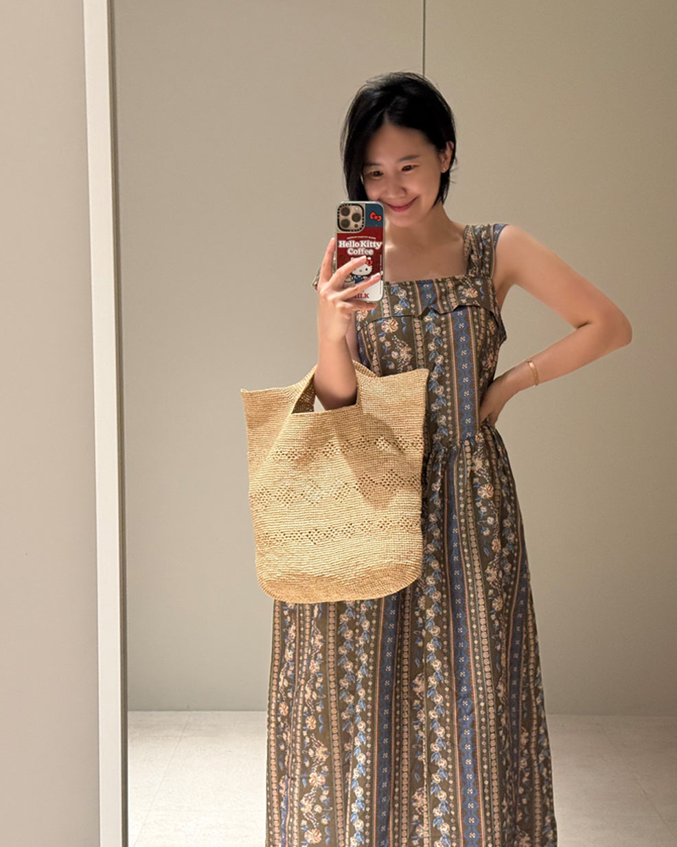 Ethnic Floral Flap Maxi Dress