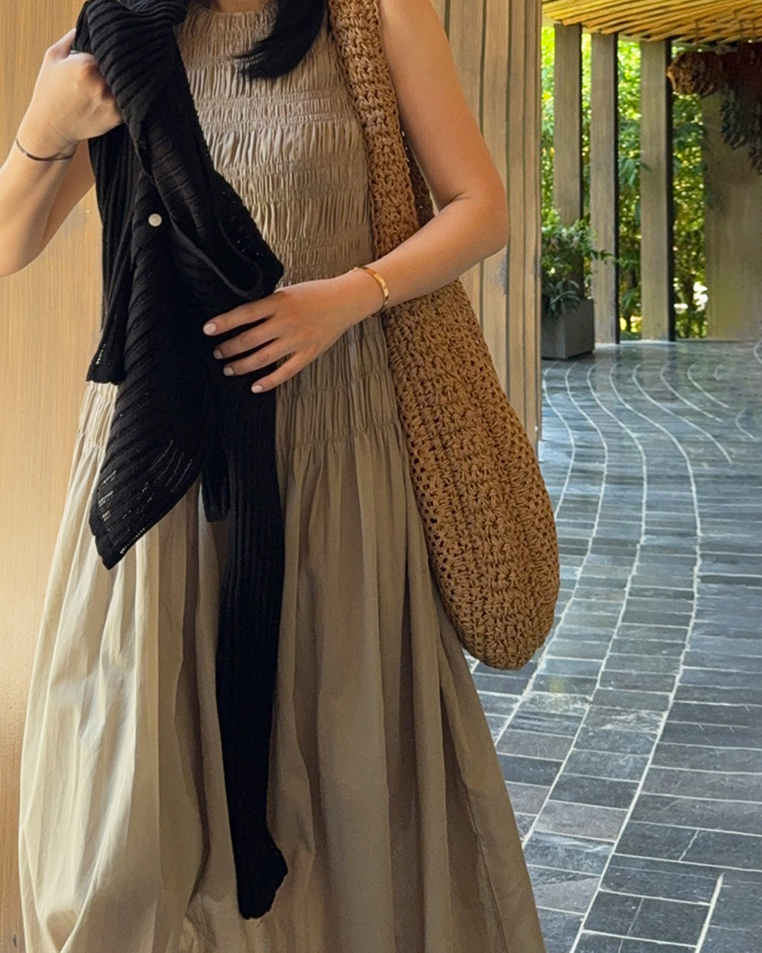 Eco Paper Fiber Crochet Shoulder Bag