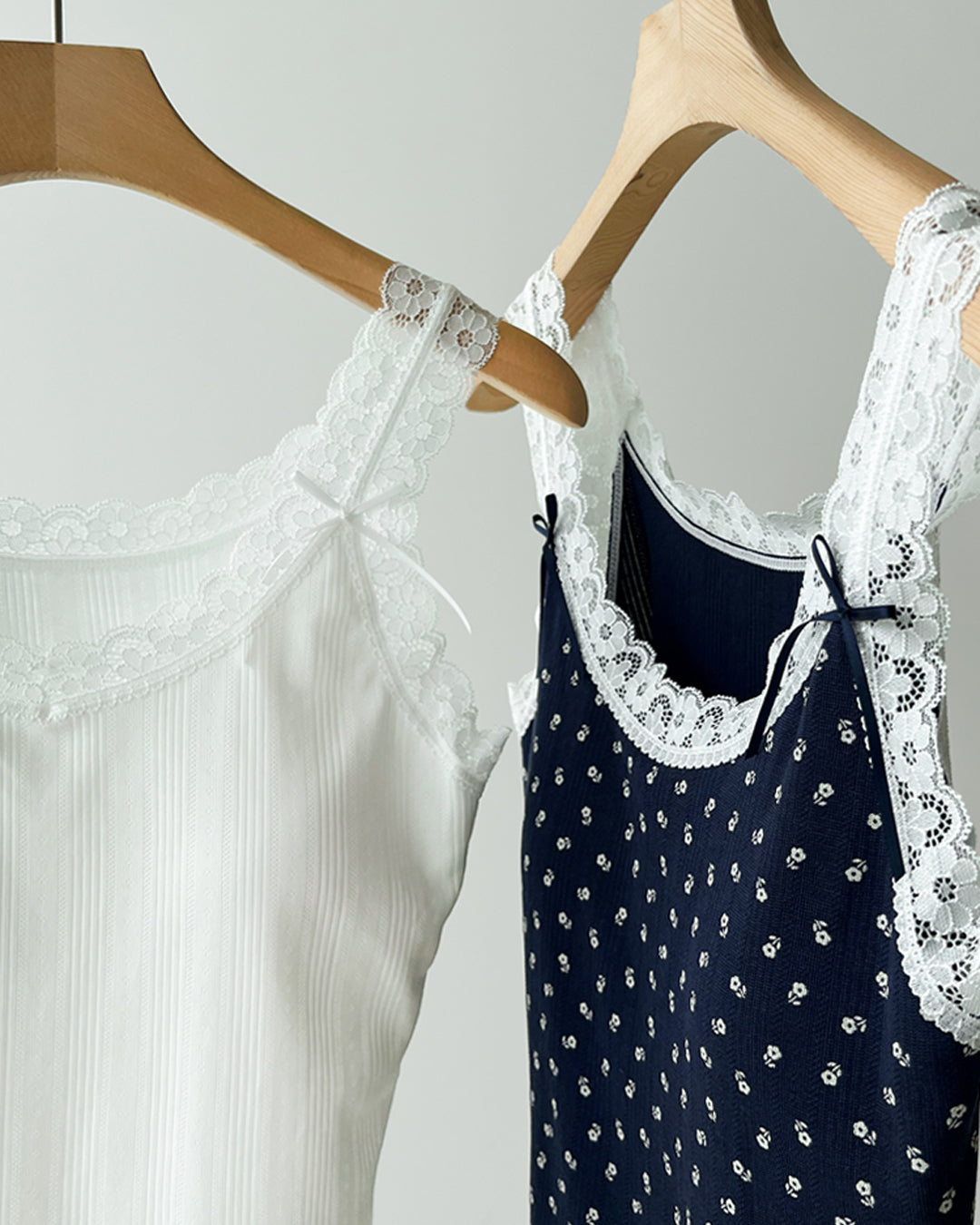 Lace Trim Ribbon Pointelle Cami Top