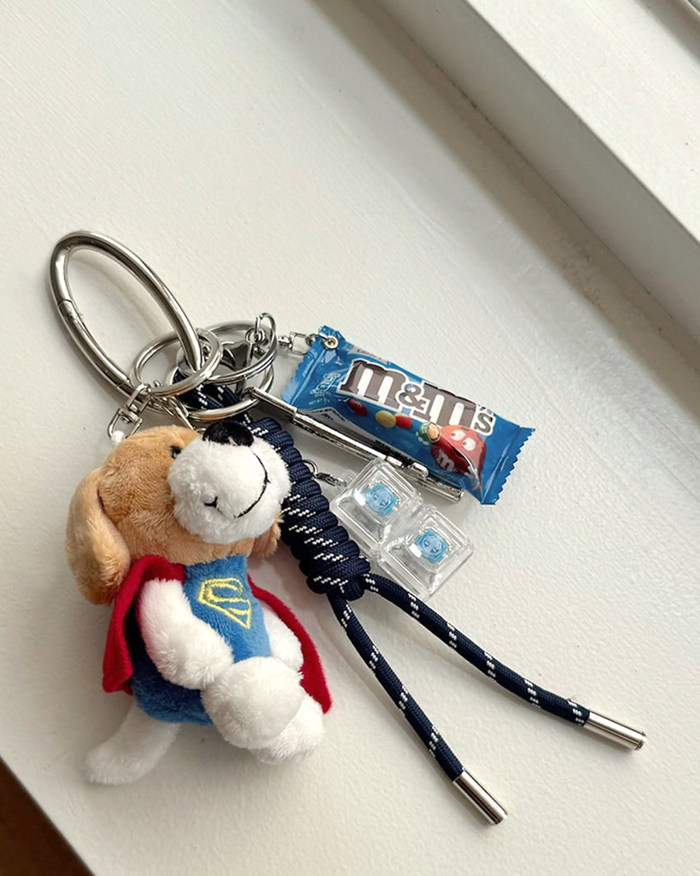 Chunky Puppy Layered Keychain