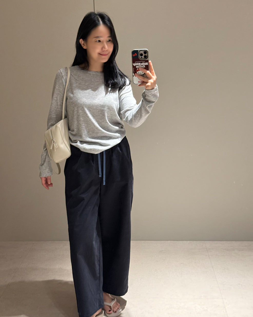 ライト ウールブレンド ニットTシャツ
