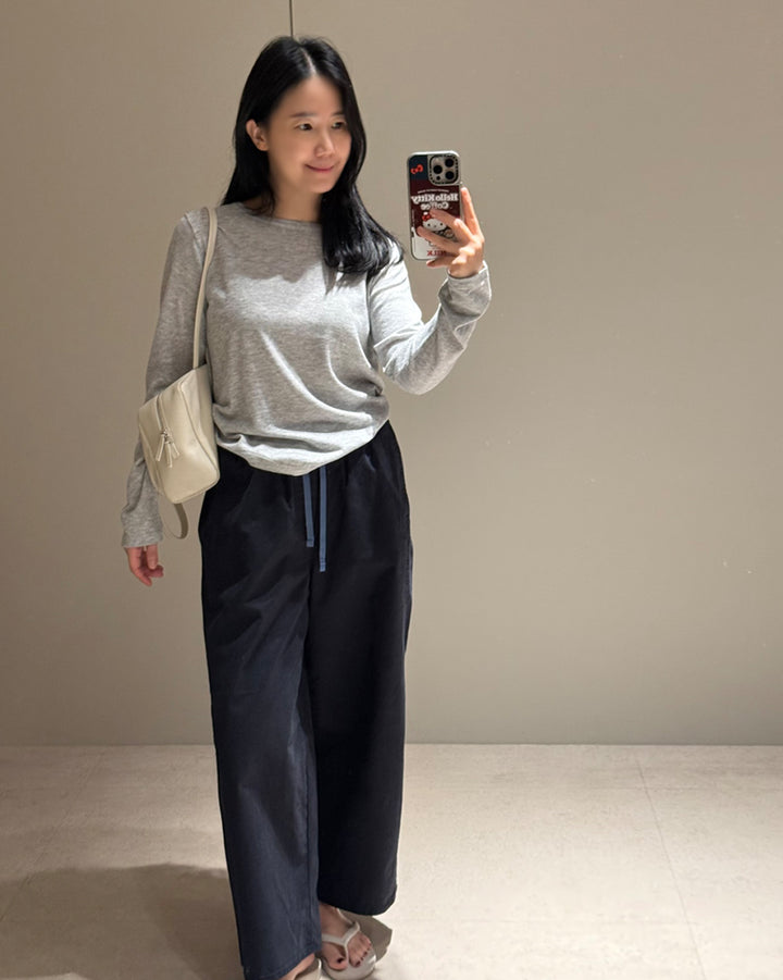 ライト ウールブレンド ニットTシャツ