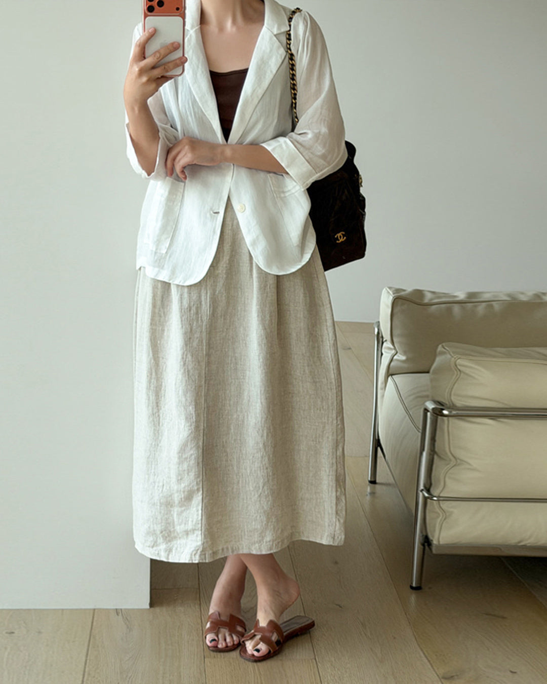 Relaxed Fit Summer Linen Jacket