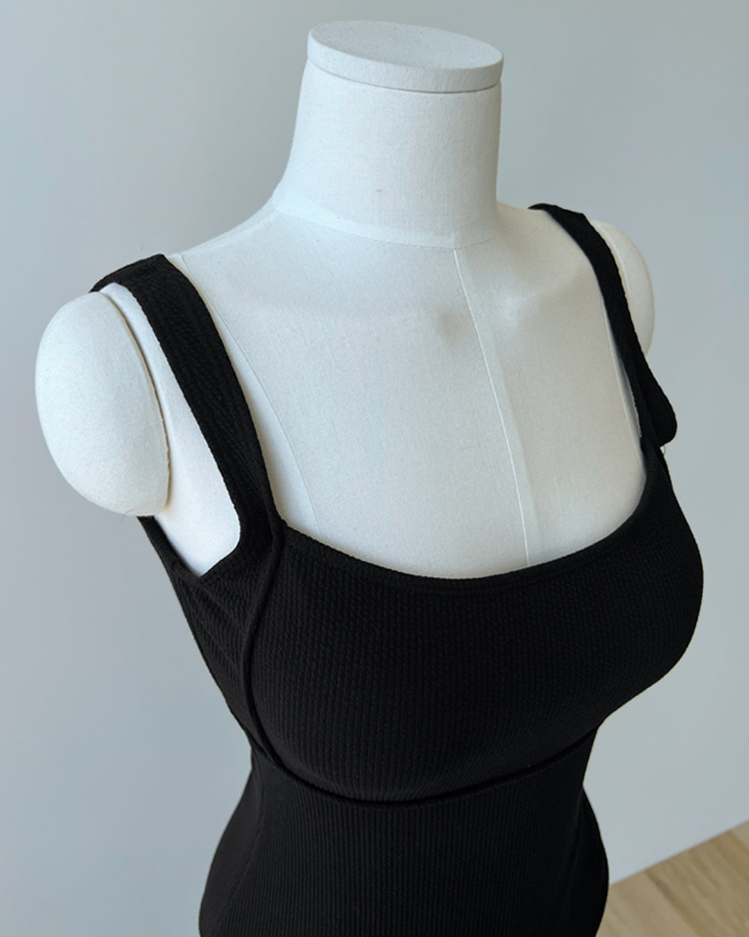 Textured Square Neck One-Piece Swimsuit
