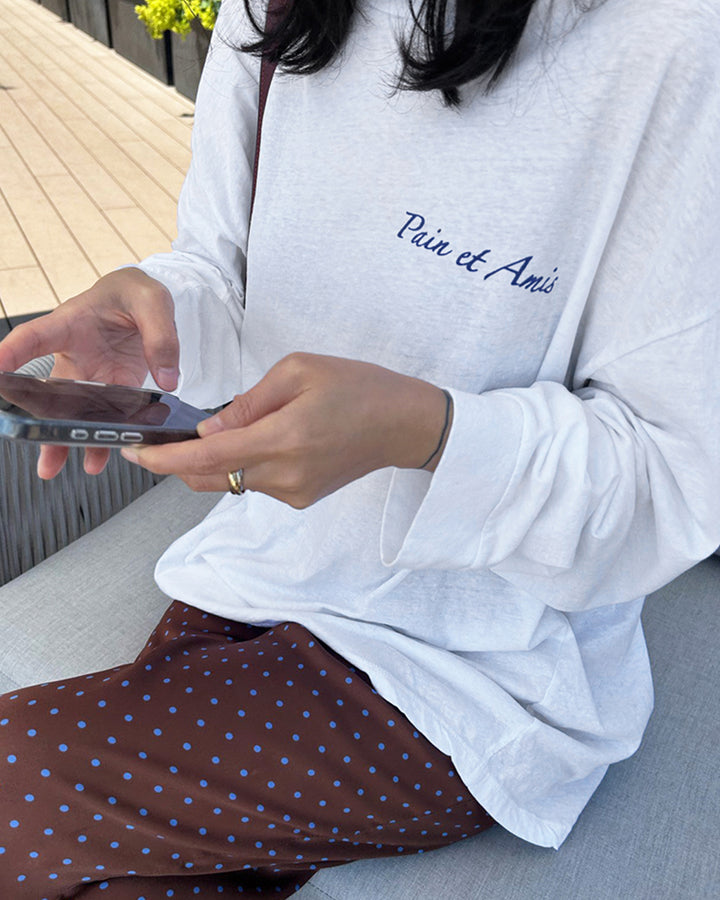 Back Graphic Oversized Long Sleeve T-Shirt