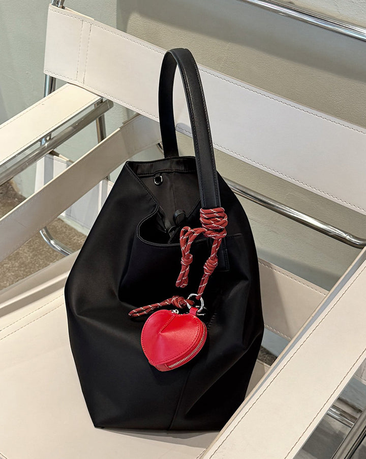 Heart Leather Mini Pouch Charm