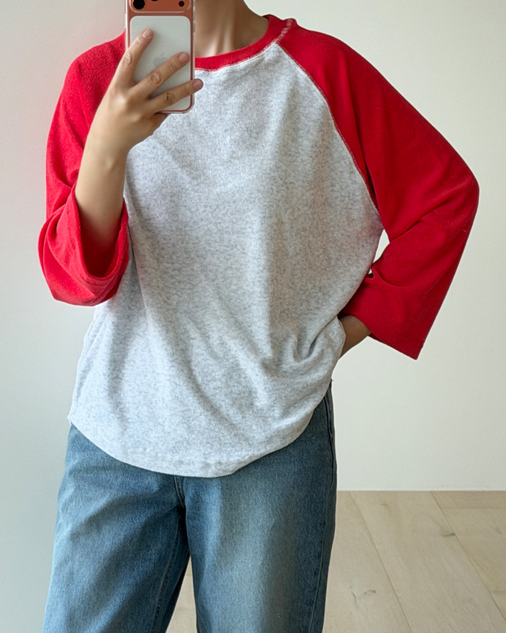 Two-Tone Raglan Sleeve Soft Top